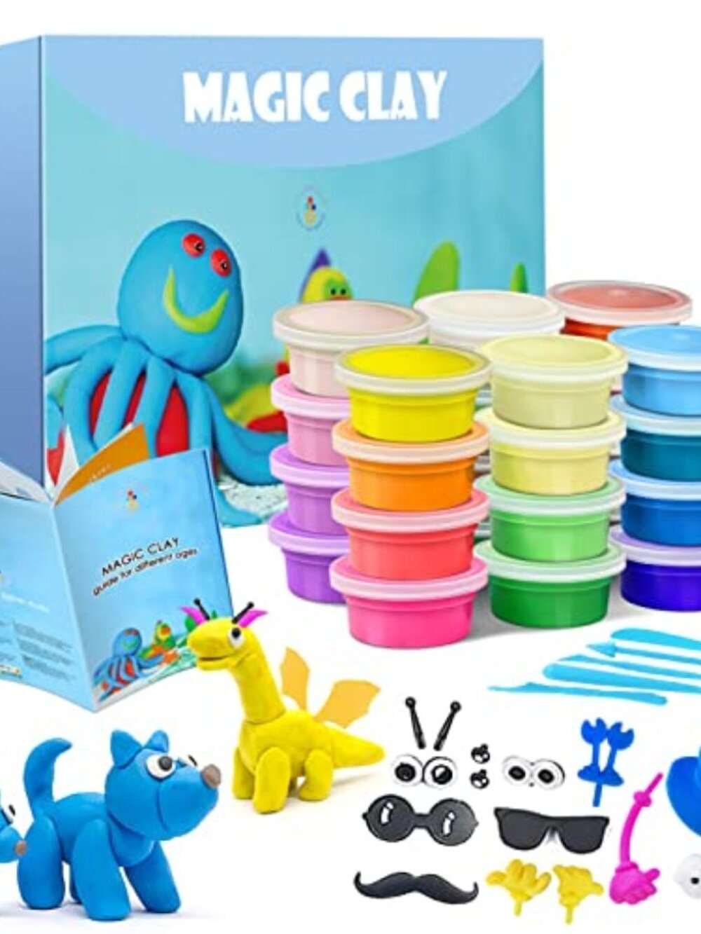 New Modeling Clay Kit - 24 Colors Air Dry Clay DIY Molding Clay with Tools, Kids